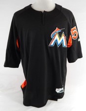 Miami Marlins Kyle Lobstein #53 Game Used Black Jersey Batting Practice XL 463