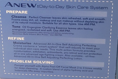 NEW Anew Day To Day Skin Care Kit Avon New Old Stock FREE SHIPPING - Picture 4 of 10