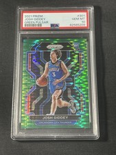 2021 Prizm Josh Giddey Green Shimmer /25 RC Rookie #301 PSA 10 Gem Mint POP2
