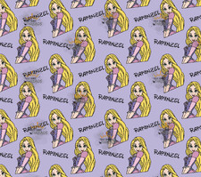 Princess Rapunzel Custom Print 1 Yard Fabric Seamless Design Approx 59x36