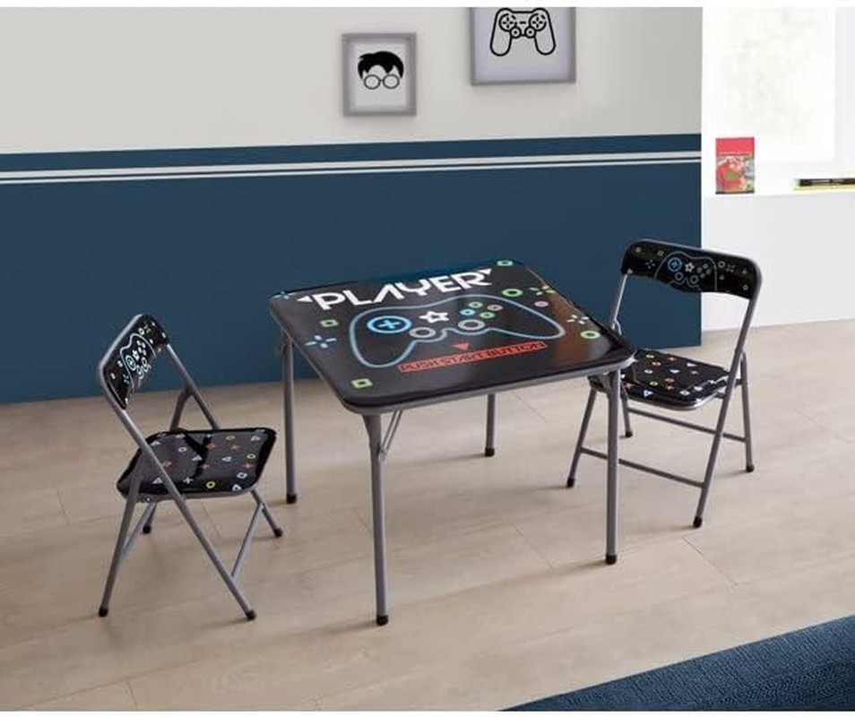Vibrant 3-Piece Gaming Table & Chair Set for Ultimate Playtime Comfort