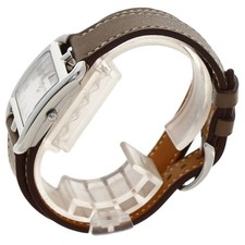 HERMES Cape Cod PM Double Tour Etoupe Watches CC1.210 Stainless Steel/Leathe... 2