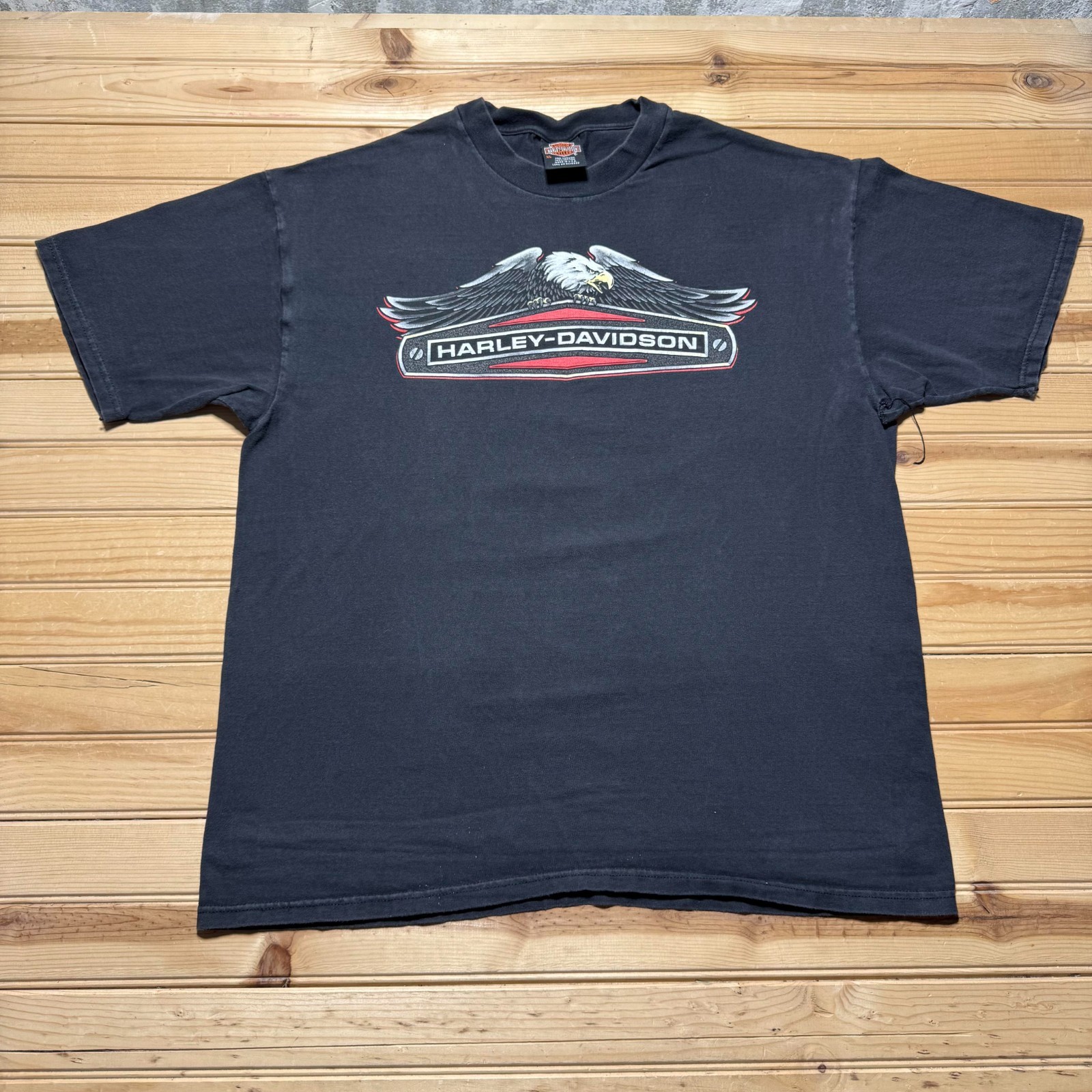 Vintage 1997 Harley-Davidson Central Maine Bangor Eagle Biker T-Shirt USA - XL