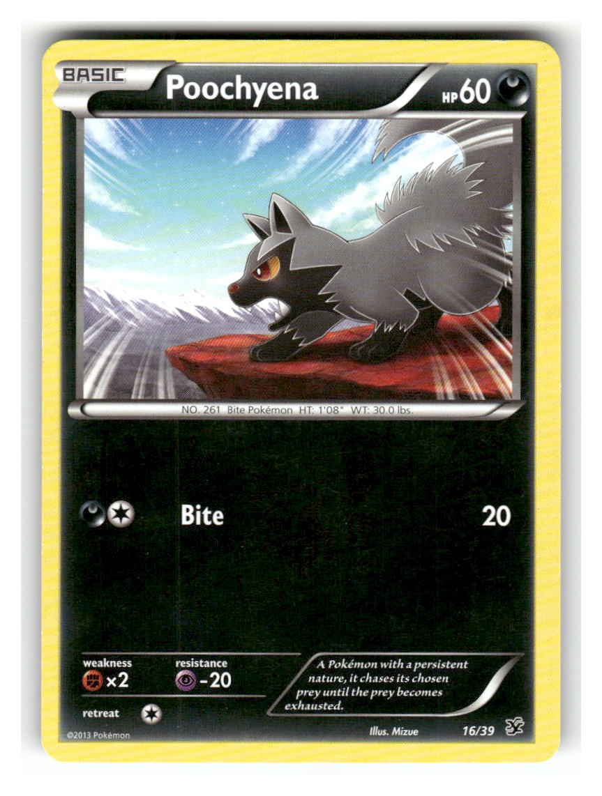 Poochyena 16/39 Kalos Starter Set Pokemon Lightly Played