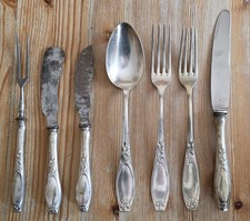 Jugendstil  Besteck R.L.B. Richard Lebram Berlin floral 40er Silber