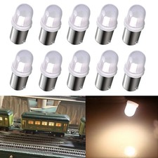 10Pcs Warm White 1445 led bulbs 18 Volt Bayonet Base bulb for Lionel Trains