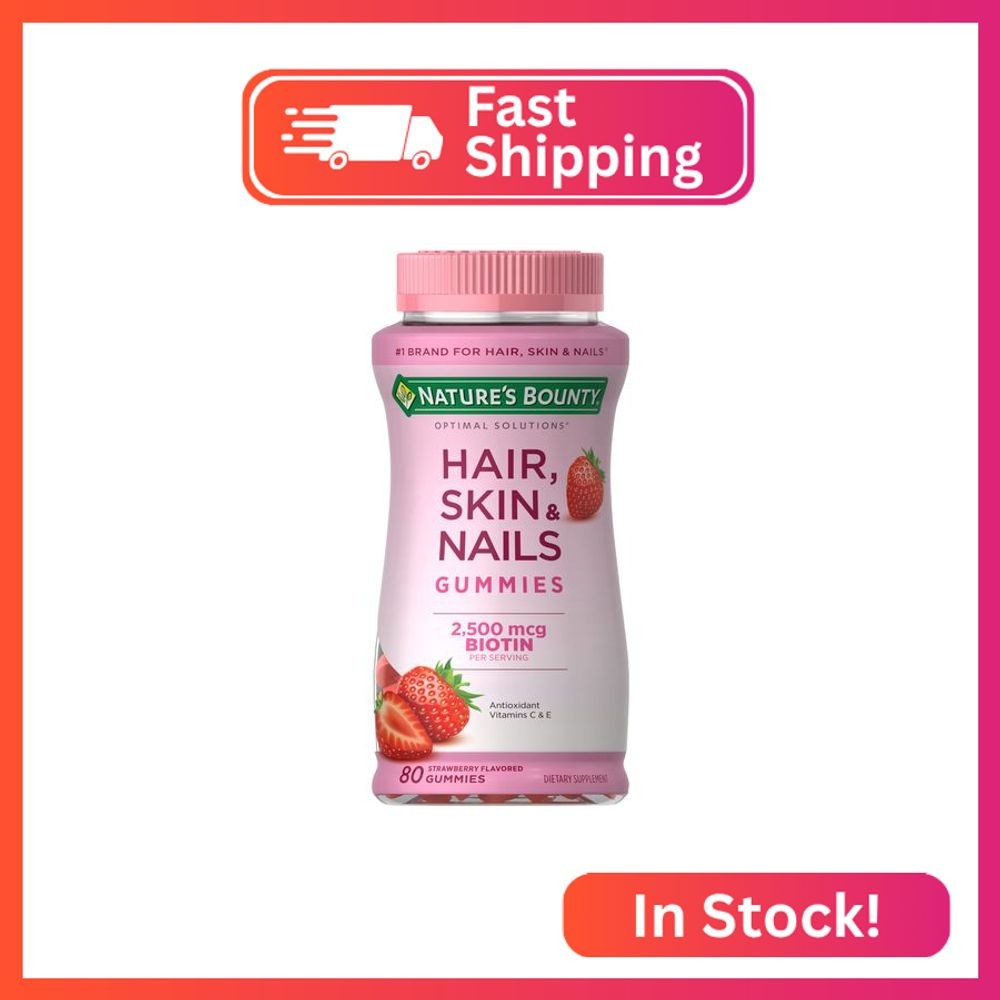 Nature's Bounty Optimal Solutions Hair, Skin & Nails Vitamin Gummies with Biotin