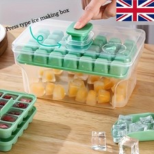 68 Grids Ice Cube Tray with Lid Party Bar Ice Cube Maker Mould Ice Storage Box