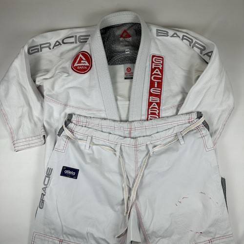 Gracie Barra Equipe Edition Jiu Jitsu Gi Uniform Unisex A3 White Cotton Logo