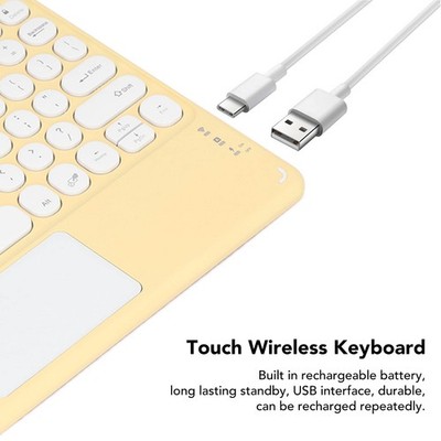 Gelb Touch Wireless Keyboard Macaron Round Keycaps Touch Wireless