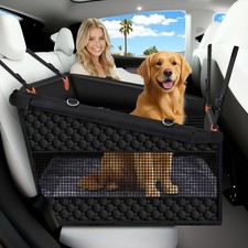 Large Dog Car Seat Cover with Dog Bed Mat for Back Seat Half Single Seat Tra...
