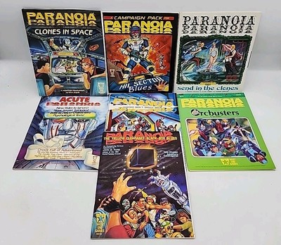 Paranoia RPG West End Games - Lot of 7 Supplement Books