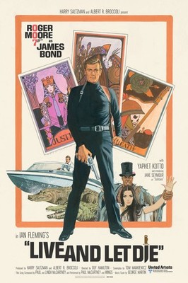 Paul Mann James Bond 007 Roger Moore Live and Let Die print poster not Mondo