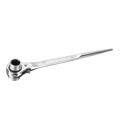 19x24mm 12-Point Scaffold Podger Ratchet Spanner Ratcheting Socket Wrench