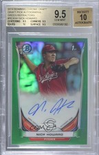 2014 Bowman Draft Chrome Pick Green Refractor 10/99 Nick Howard BGS 9.5 Auto 1b0