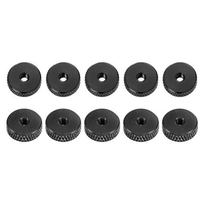 M3x4mm(DxH) Knurled Nuts 10pcs Furniture Equipment Thumb Screw Fasteners Black