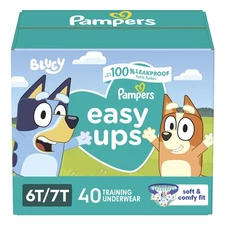 Pampers Training Pants - Easy Ups Boys & Girls Bluey - Size 6T-7T, 40 Count,