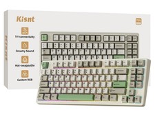 Kisnt KN85 Wireless Mechanical Keyboard, 75 Layout, Industrial Gray