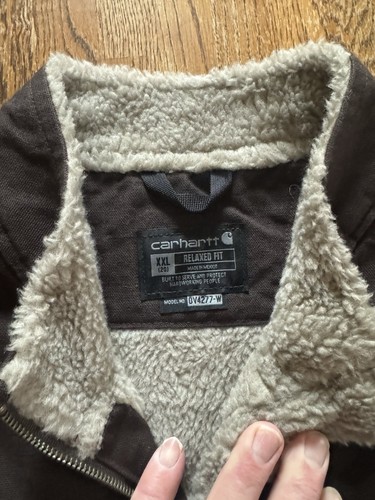 Carhartt Women’s Sherpa Lined Dark Brown Vest - Relaxed Fit OV4277-W - Picture 4 of 6