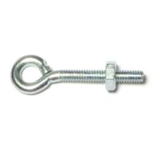 5/32"-32 x 1-5/8" Zinc Eye Bolts with Nuts (15 pcs.)