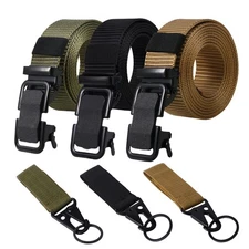 Men's Military Durable No-Punch Adjustable Tactical Belt Soft Breathable Belt