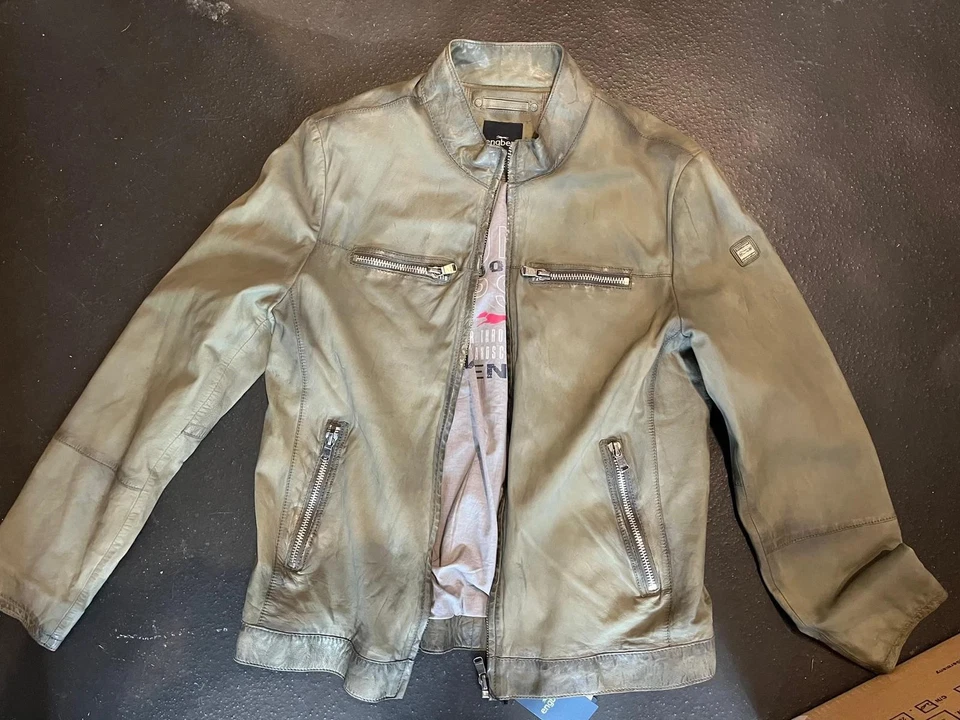 Engbers Lederjacke in Khaki – hochwertiges Echtleder, Herren Jacke Gr. 48-60 - Bild 2 von 4