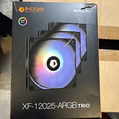 ID-COOLING XF-12025-ARGB-TRIO 120mm Case Fan ARGB 3 Pack RGB Fans 5V 3-PIN Conne