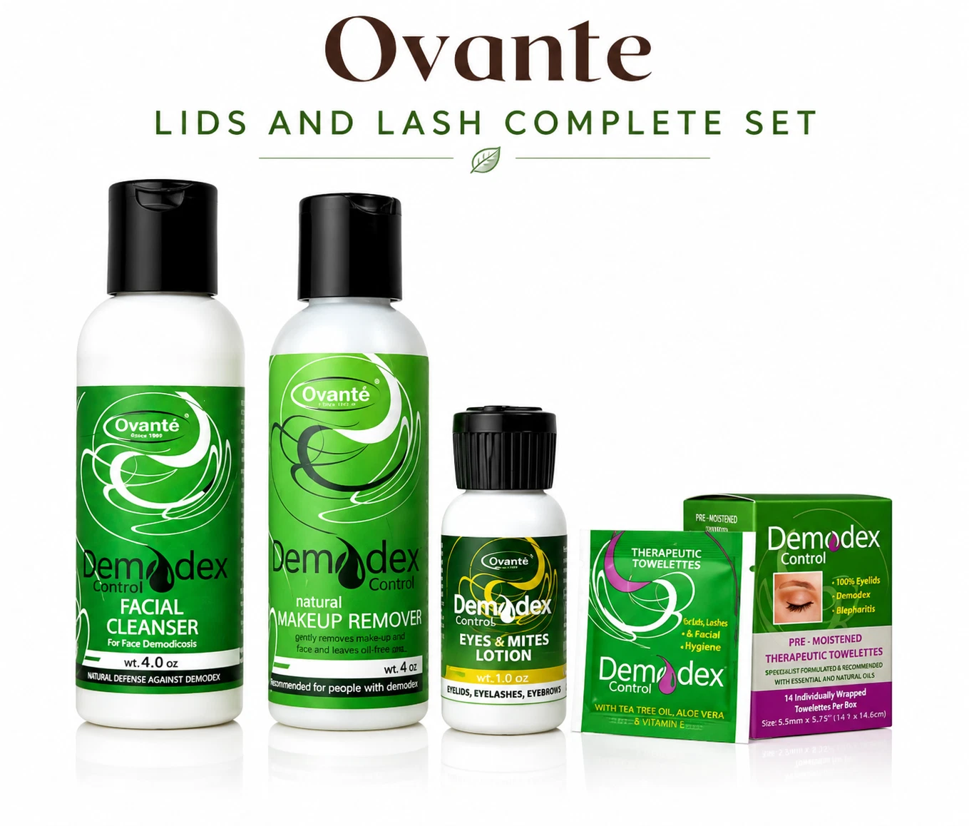 Demodex Control Complete Kit – Face Wash, Makeup Remover, Eye Lotion & Wipes