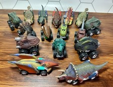 Dino Car Racer Pull Back Car Lot 16 Dinosaur Vehicles T-Rex Jurassic