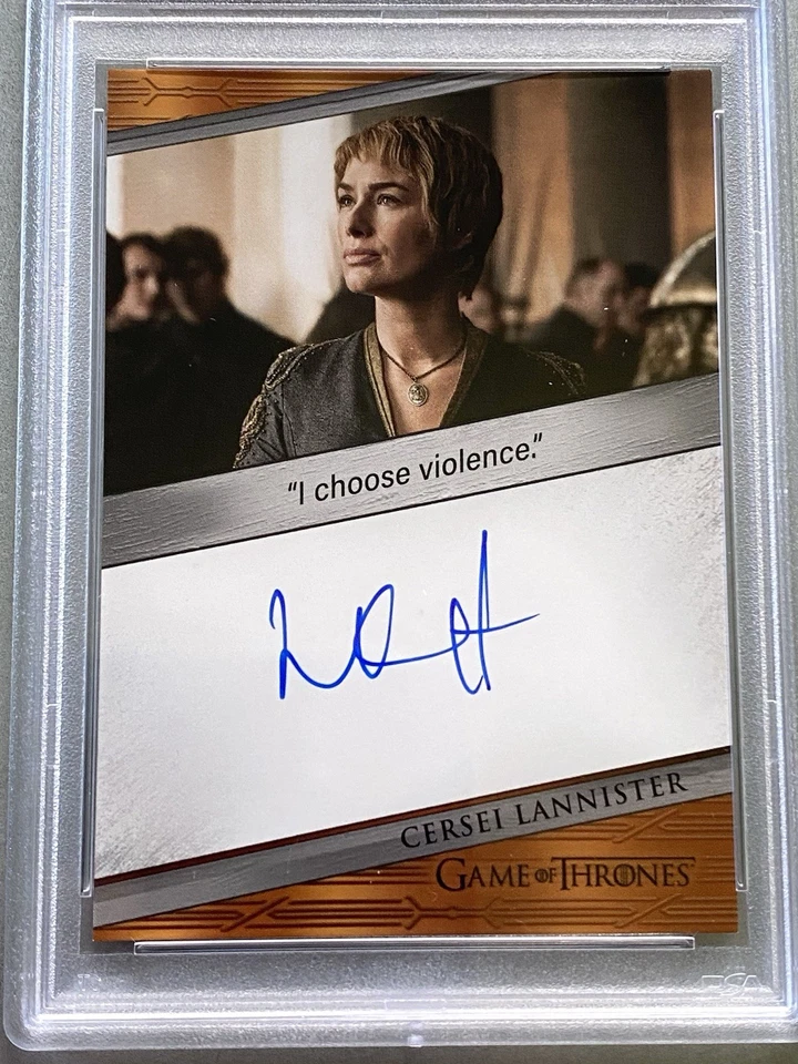 Game of Thrones Rittenhouse Auto Card Signed Lena Headey CERSEI LANNISTER PSA 8 - Image 2 of 3