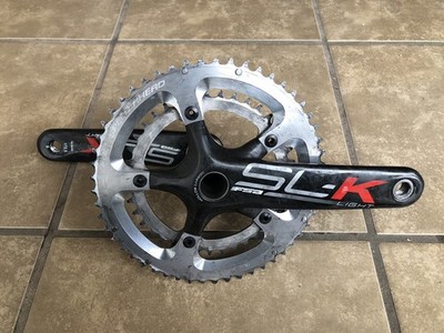 FSA SL-K Light Carbon Double Crankset 175mm 52/36T BB386EVO Black Silver