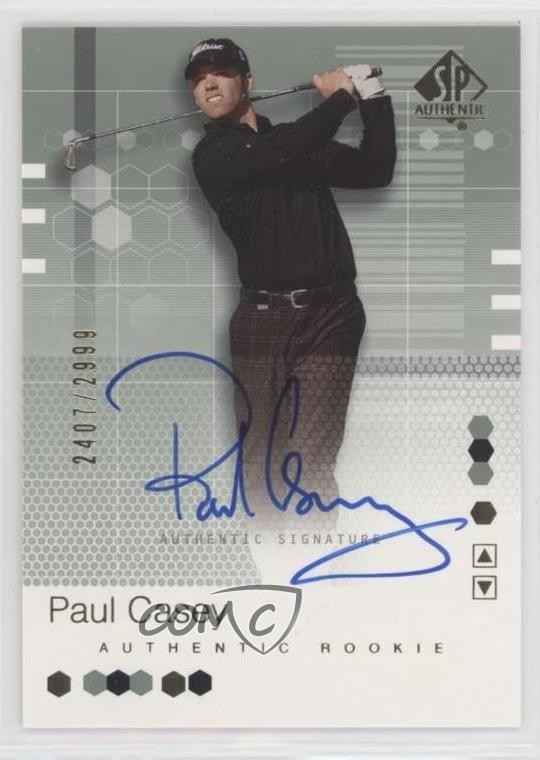 2002 SP Authentic Signature 2407/2999 Paul Casey #99 Rookie Auto RC 0s5s