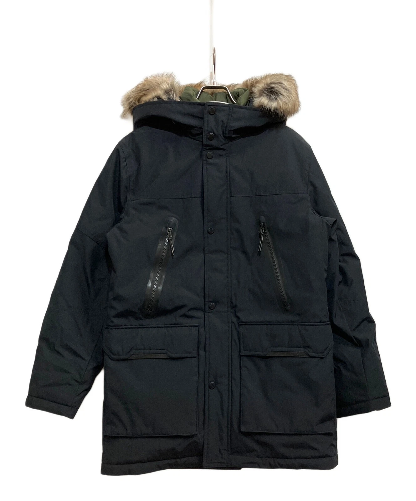 Michael Kors Faux Fur Hooded Puffer Jacket Men's Size XS Black Excellent image 1