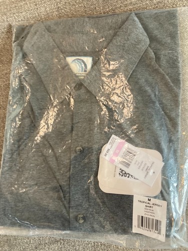 Trunks Surf &Swim NWT Medium Heather Jersey shirt full button up front