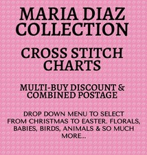 MARIA DIAZ CROSS STITCH CHARTS DROP DOWN MENU
