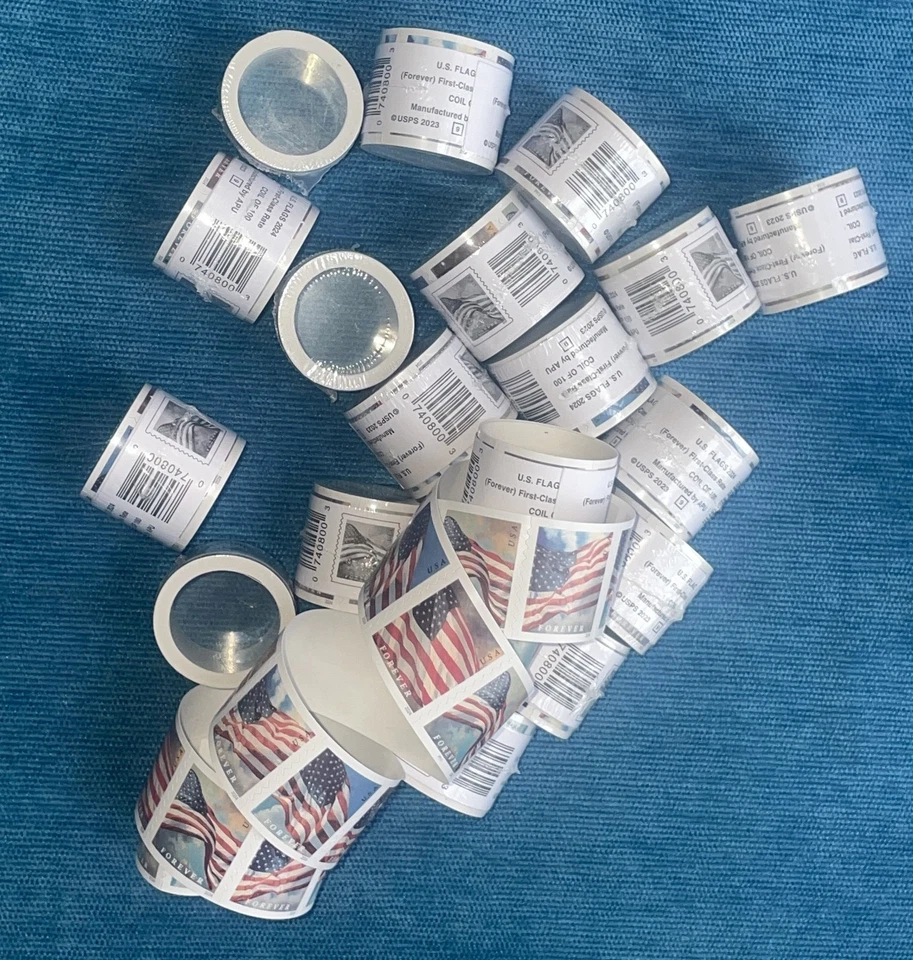 20 rollos (2024) franqueo (2000) banderas de Estados Unidos coleccionables de USPS Foto 3 de 4