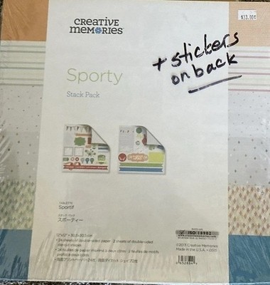 Creative Memories Sporty Stack Pack With Stickers And Die Cuts