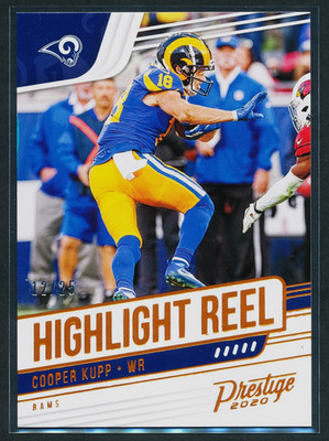 Cooper Kupp 2020 Panini Prestige Highlight Reel Xtra Points Orange /25