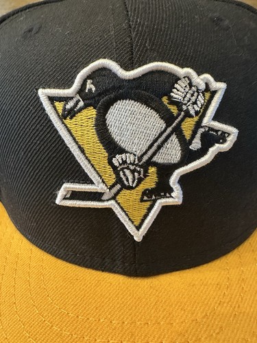 Casquette NHL New Era 39Fifty Pittsburgh Penguins – Logo Shadow, Noir, Taille M, Ajustée