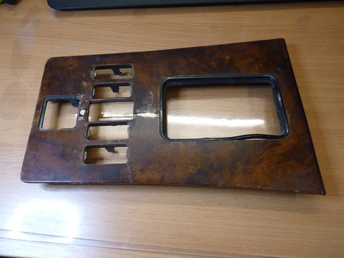 350217 Holzdekor Mittelkonsole wurzelholz zum aufarbeiten w126