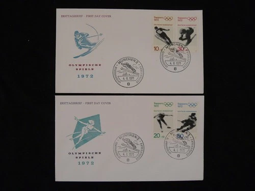 Sapporo olympic games x2 FDC Germany 1971 (1)