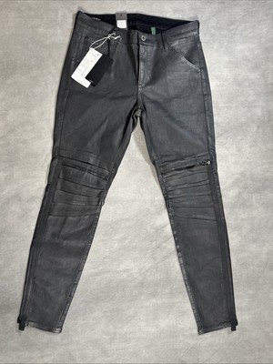 G Star Raw Jeans 1914 3D Skinny Waxed Denim Moto Magma Cobler Womens 29X30 NEW