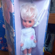 12' VINTAGE BRIDE DOLL PUPPE RAUENSTEIN SONNI BIGGI GDR DDR 1970 EAST GERMAN 