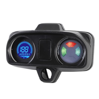  DC 12V Motorcycle Speedometer Gauge LCD Digital Display 7 Color Backlight For