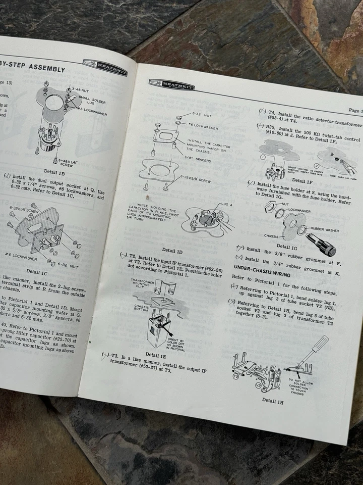 Heathkit Assembly Manual Hi-Fidelity FM Tuner Model AJ-63 - Image 4 of 4