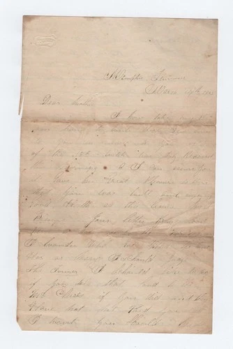 CIVIL WAR LETTER - 11th NY Cavalry - Just Back from 10 Day Raid in Mississippi !