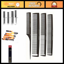 Professional Hair Stylist Carbon Comb Set - Anti-Static, Heat-Resistant, 4-Piece