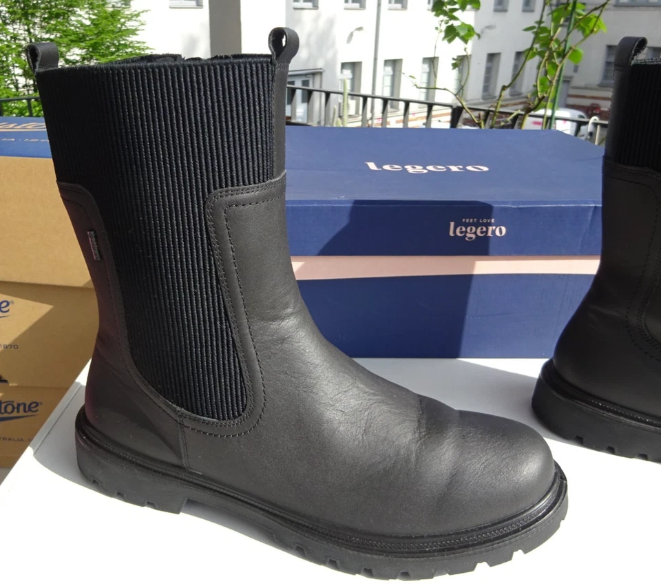 LEGERO 2-000393 Monta Gore-TEX Damen Stiefel Leder Kunstfell Austria Gr.41 Neu - Bild 1 von 4