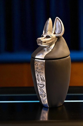 Seltene altägyptische Anubis Glas Statue - Schakal Gott des Jenseits - Artefakt v. Chr. - Bild 4 von 8