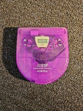 TESTED READ Vintage 2000 Audiovox Portable CD Player PURPLE CE145P 40 Anti Shock
